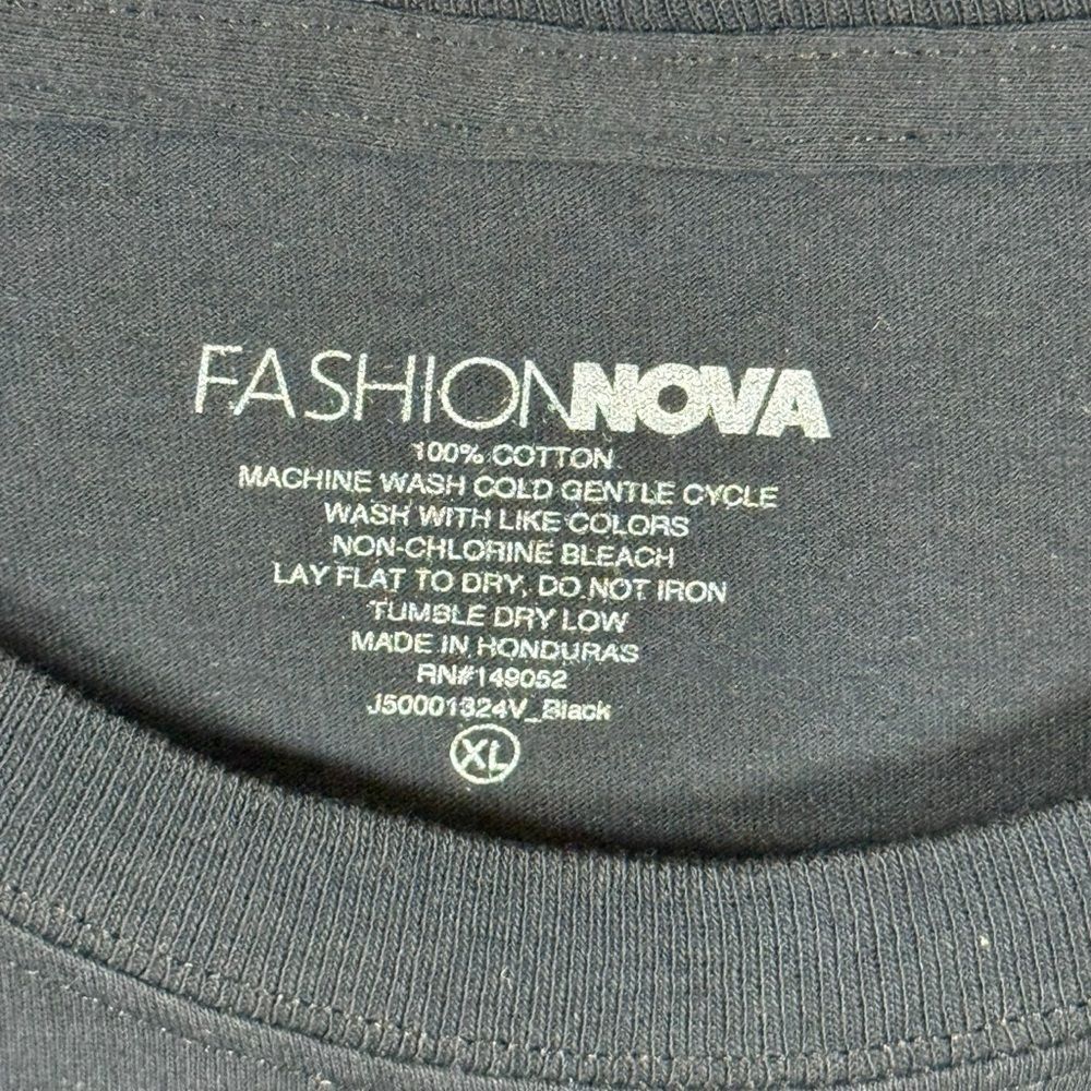 NWOT Fashion Nova 100% Cotton Black Evolution Skull Tee Size XL - Picture 5 of 5